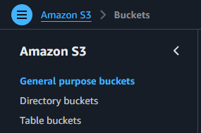 AWS general-purpose buckets link